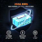 高性能250ABMS内蔵の12V 400Ahバッテリー