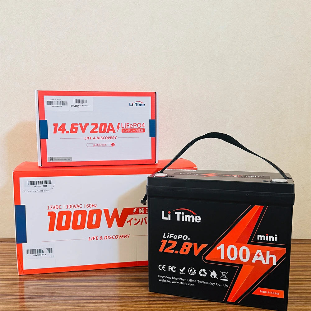 chiyeuminhem240190さま専用【LiTime】12V100Ah LiTime 12V 100Ahmini サブバッテリー用リン酸鉄リチウムイオン