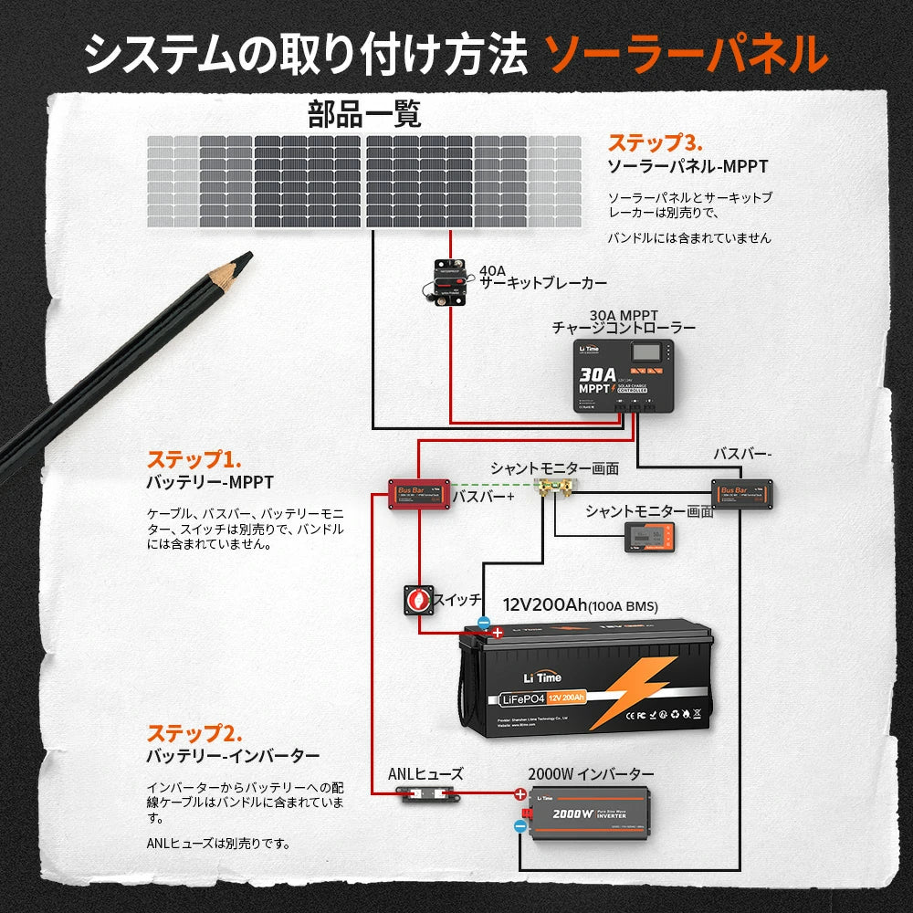 12V 200Ah サブバッテリー用リン酸鉄リチウムイオンバッテリー – LiTime-JP