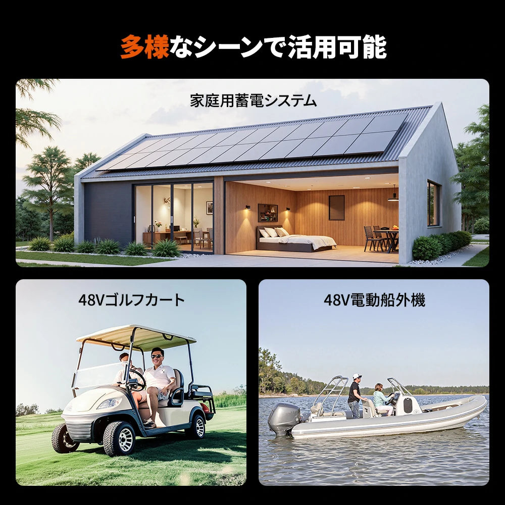 48Vゴルフカート、低速電動車などに適用な48v バッテリー​