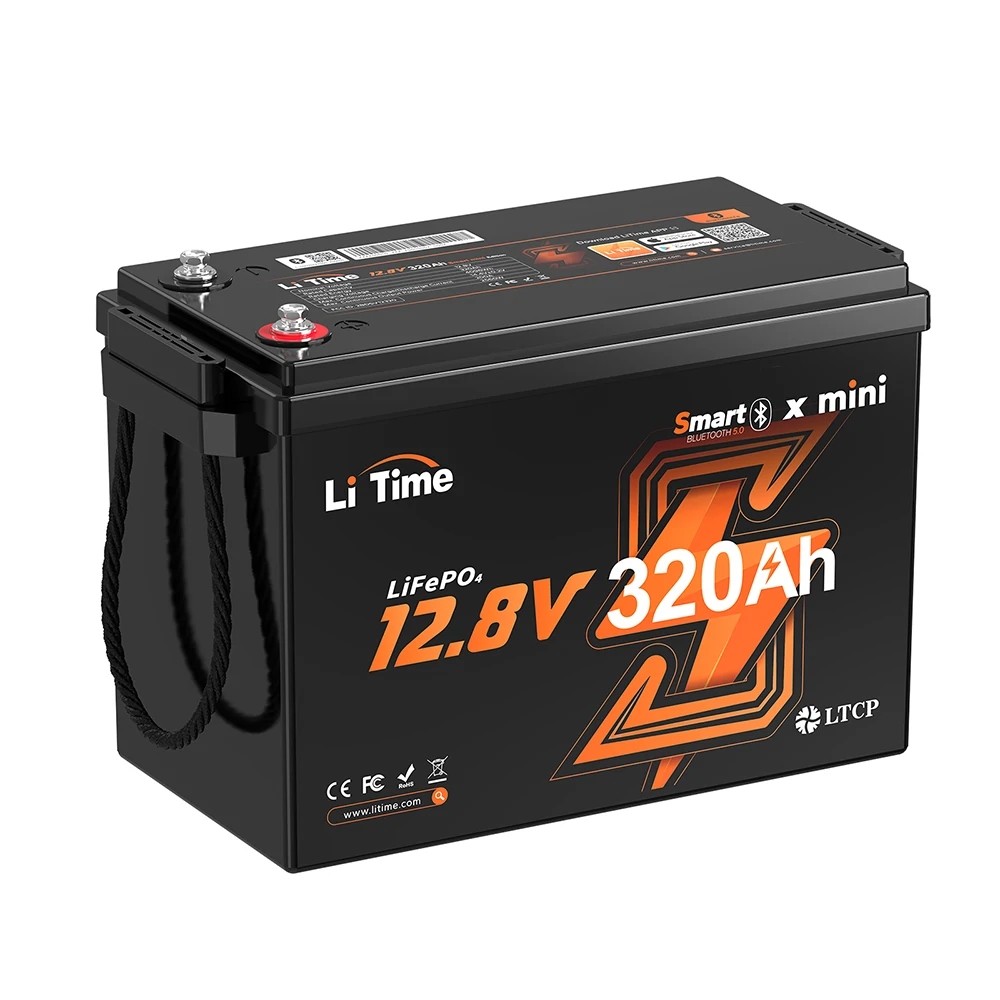 LiTime 12V 320Ah Mini Bluetooth付きリン酸鉄リチウムイオンバッテリー｜軽量で大容量の12Vバッテリー