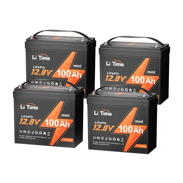 3個のLiTime 12V100Ahmini リン酸鉄リチウムイオンバッテリー