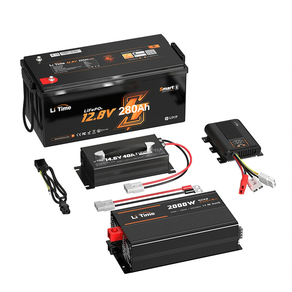 ポータブル電源 自作の代わりに使えるLiTime 12V280Ah 3584Whサブバッテリーシステム