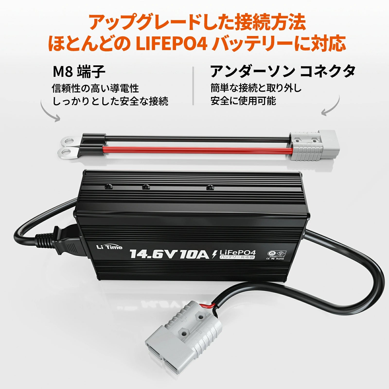 LiFePO4バッテリーチャージャー 接続方法に関する