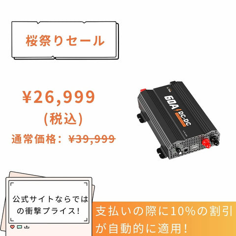 LiTime 60A 走行充電器​は24,737円