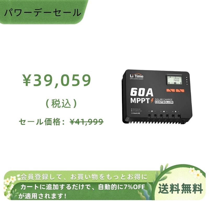 LiTime60A  MPPT チャージコントローラー