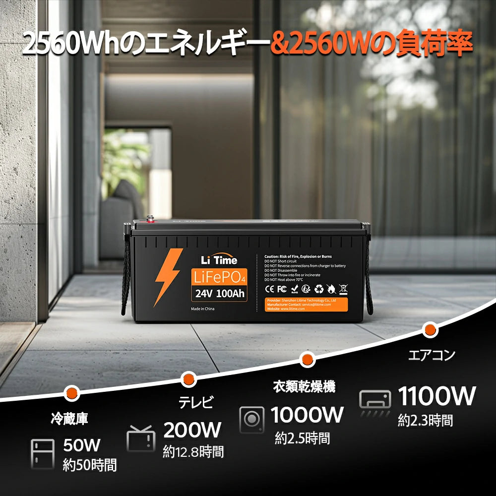 24V100h 蓄電池太陽光