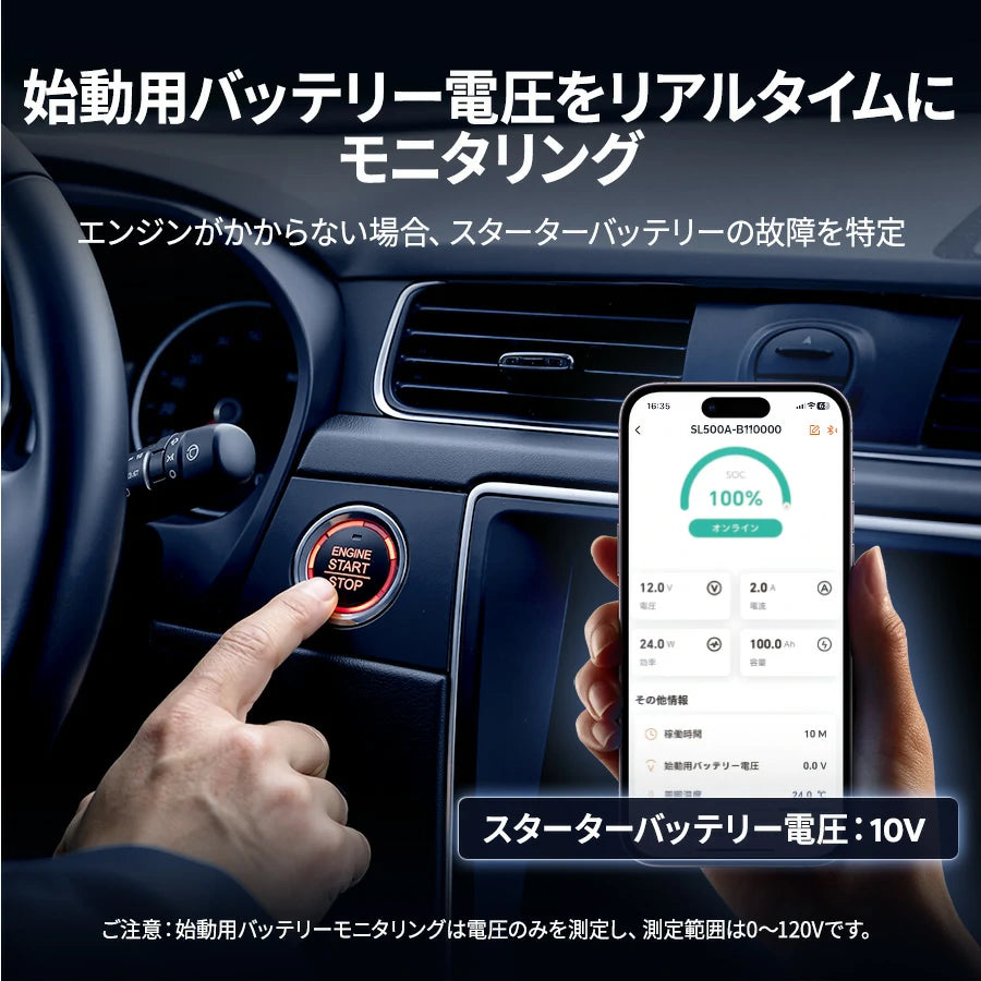 LiTime 500A スマートバッテリーモニター（シャント） Bluetooth対応 | オフグリッド用リアルタイム監視