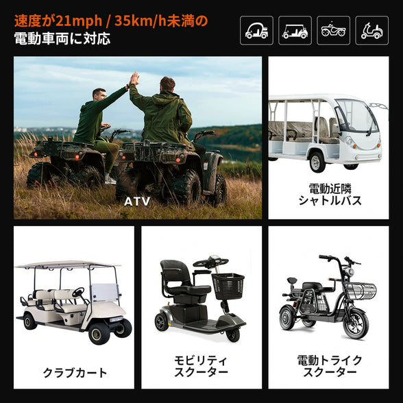 21mph・35KM/h未満の電動車に対応する36Vバッテリー