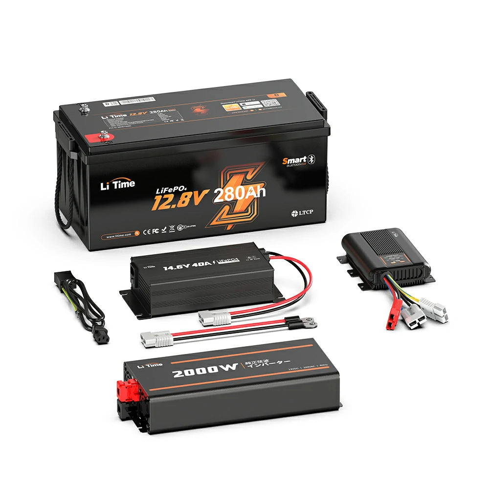 LiTime 12V280Ah Bluetooth付きサブバッテリー