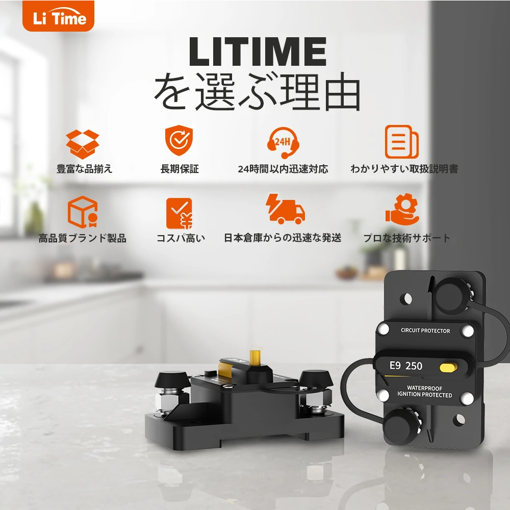 【2,405円限定、割引自動適用】LiTime 250Aブレーカー