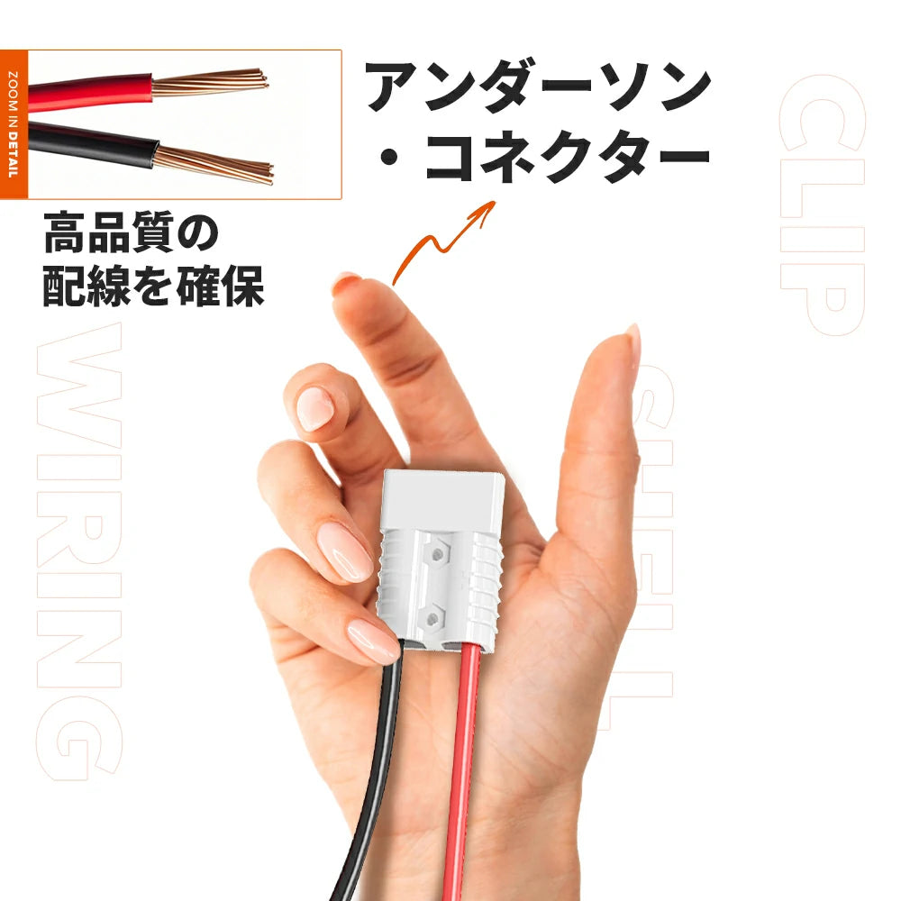 高品質の配線・12V 40A バッテリー充電器