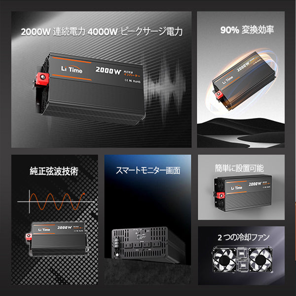 LiTime 12V 2000W インバーター – LiTime-JP