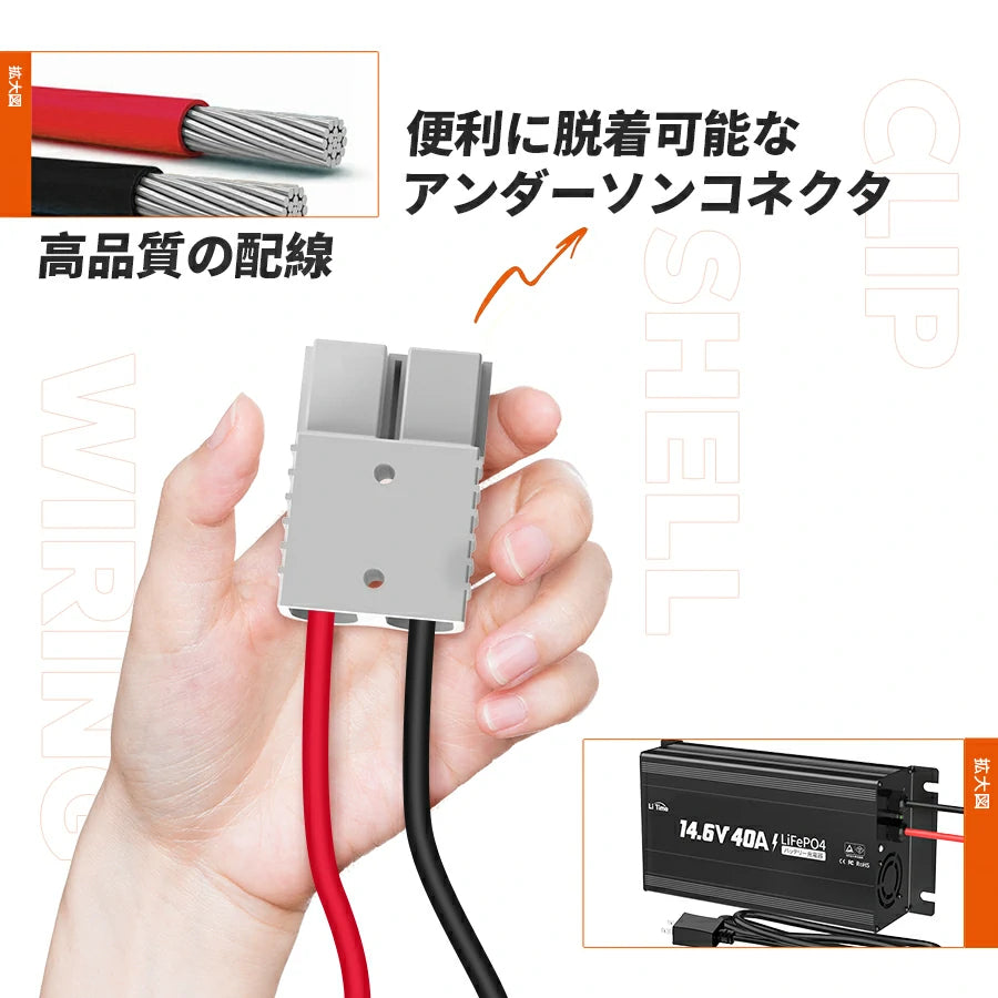 40Aバッテリー充電器使い方