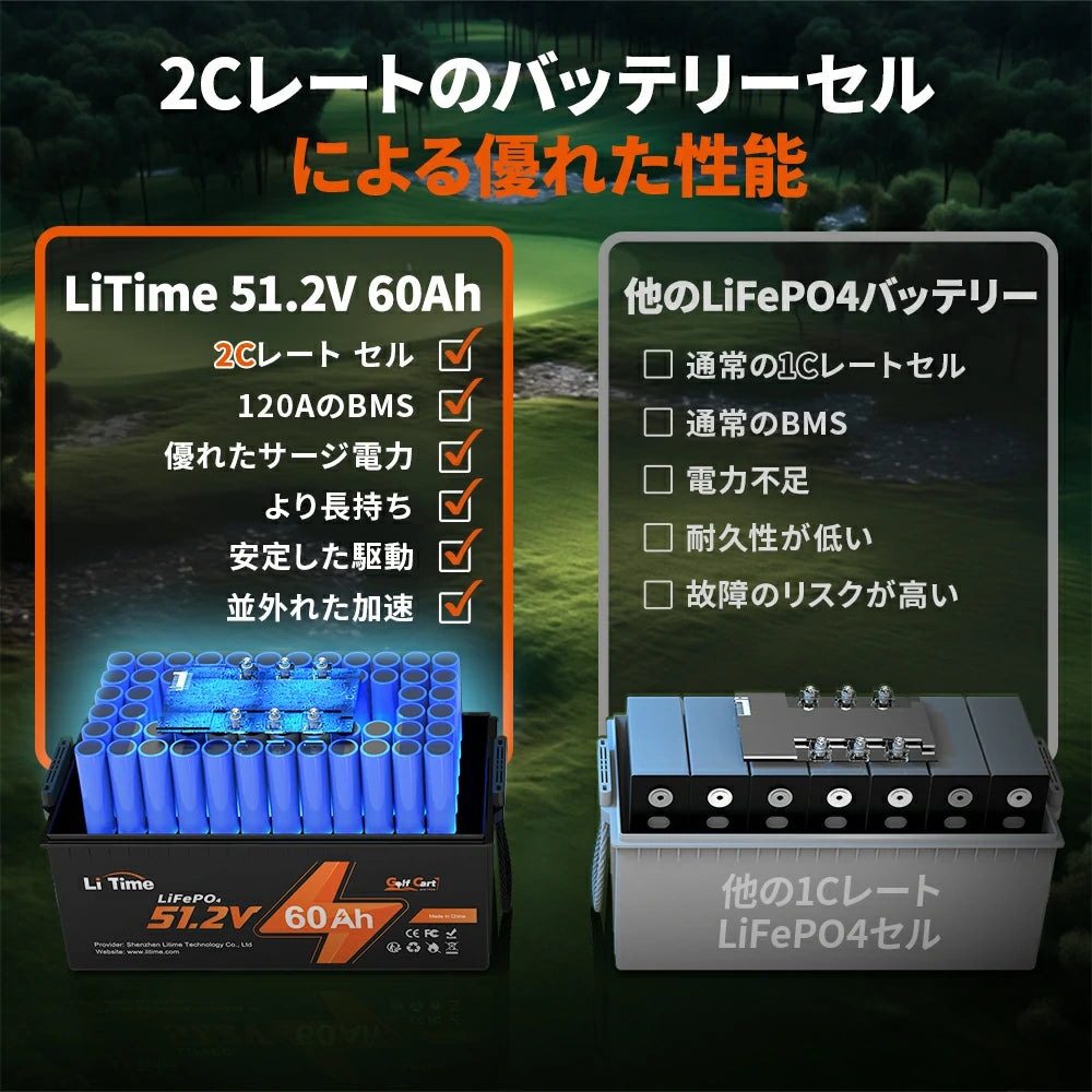 2Cレート優れた性能付き48v バッテリー​