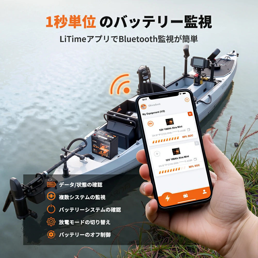 スマート管理ができる最新の小型12V リン酸鉄リチウムイオンバッテリーおすすめ