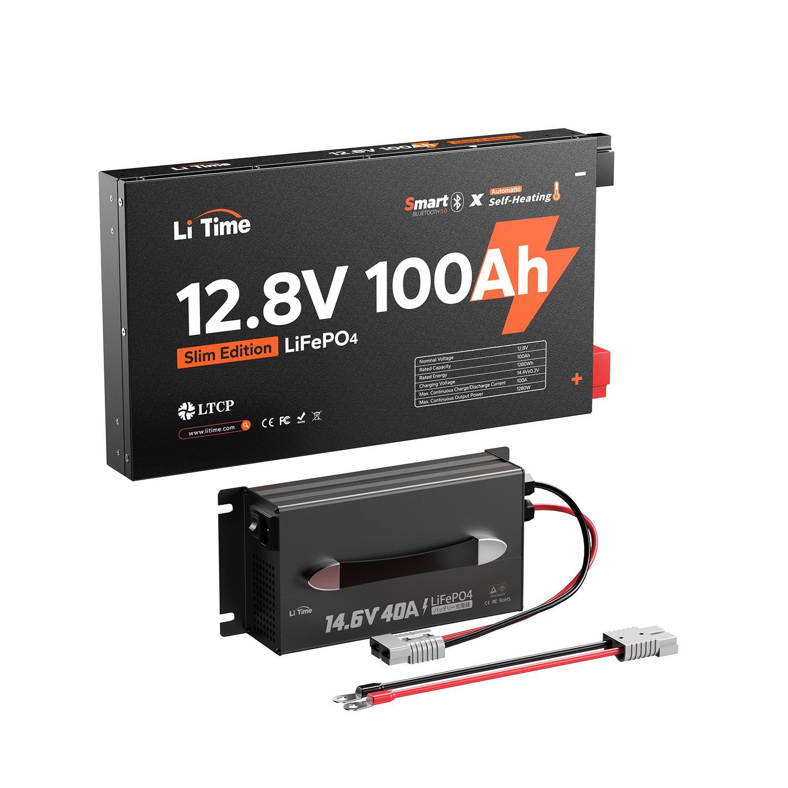 LiTime 12V100Ah mini 軽量・小型 LiFePO4 リン酸鉄リチウムイオン 
