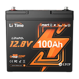 スマート管理可・さらに軽量12Vバッテリー100Ah、LiTime Xtra-Mini Bluetooth付きバッテリー