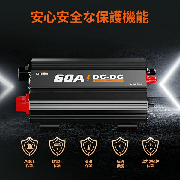 保護機能付き走行充電器​60A
