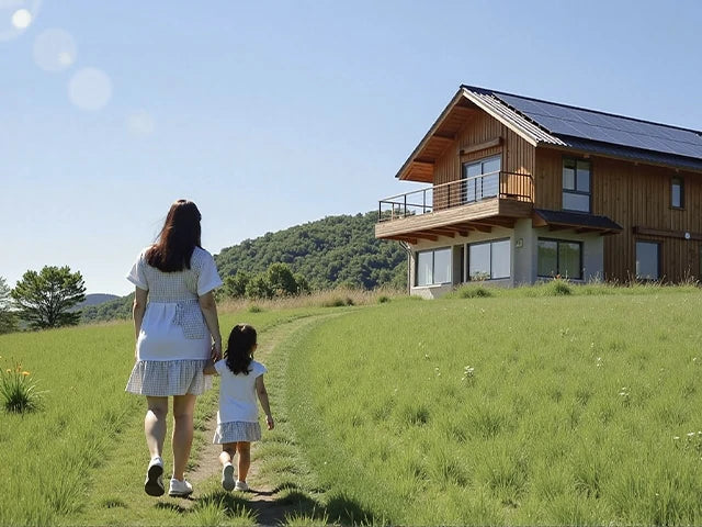 太陽光発電とオフグリッド運用するリン酸鉄リチウムイオンバッテリー