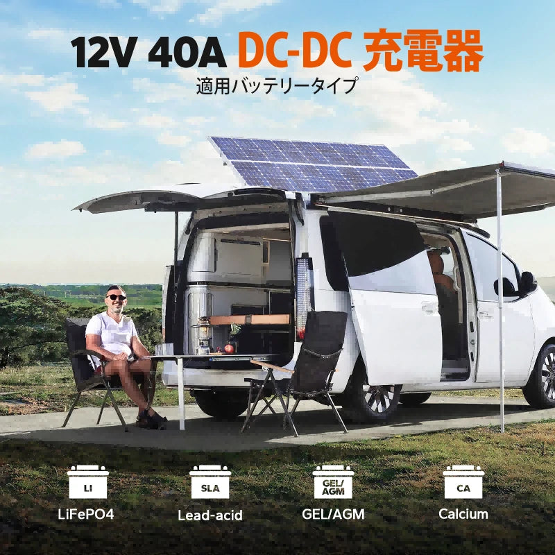 12V40A車 バッテリー走行​充電 MPPT