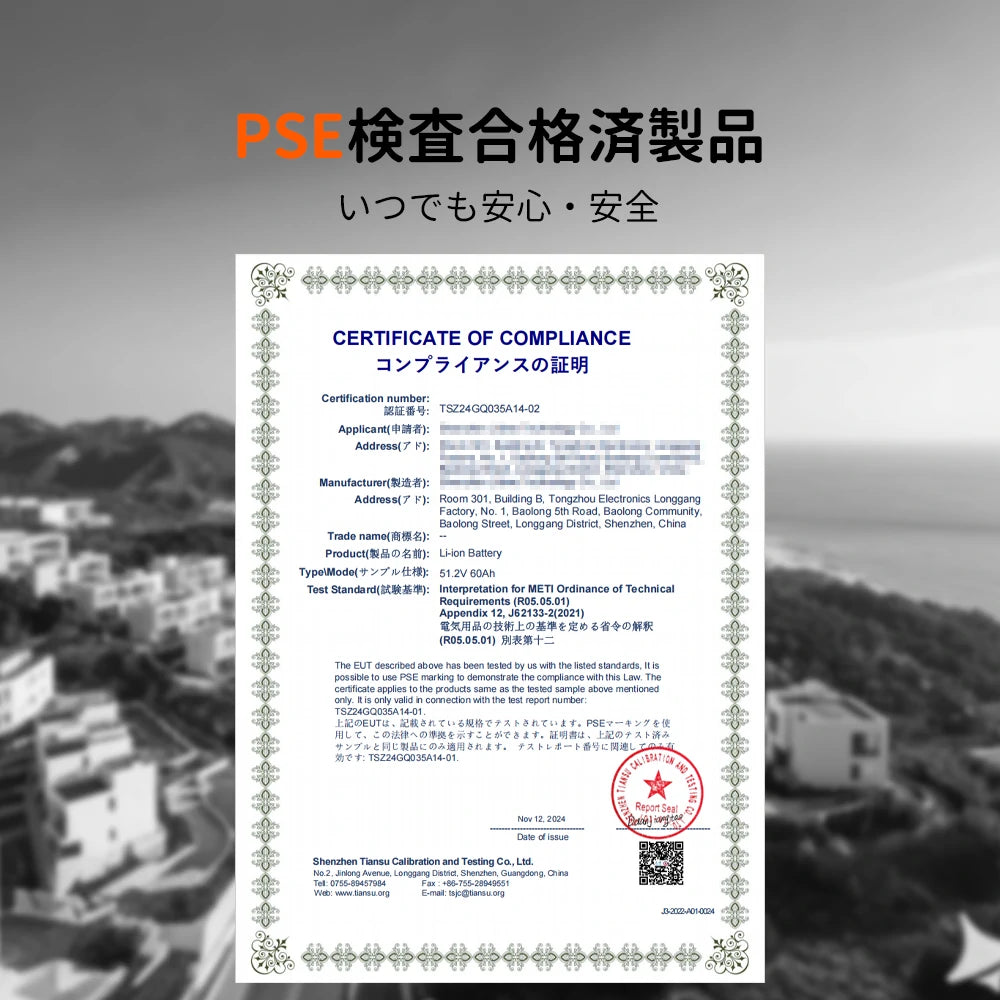 LiTime 48V60Ah  リン酸鉄リチウムイオンバッテリー